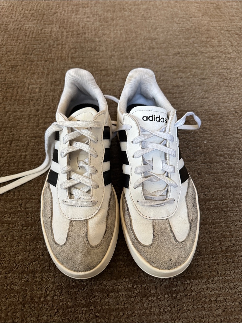 adidas Kids White, Black & Gray Retro Sneaker